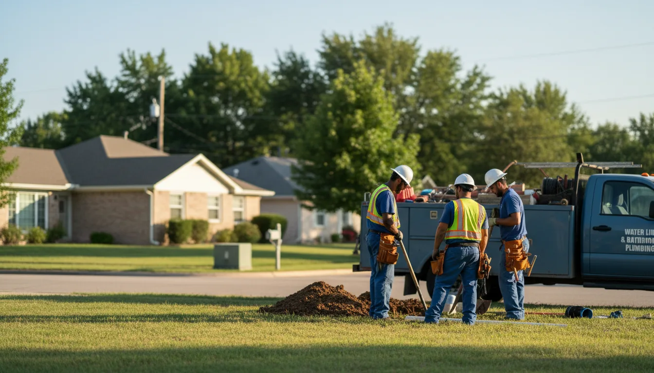 Residential water line and bathroom plumbing service in Talmage, KS